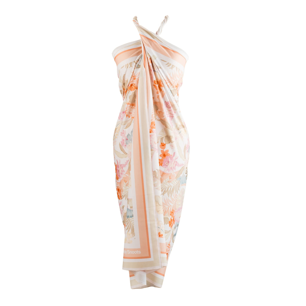 Sandy Snoots Pastel Tropical Women's Lycra UPF 50+ Sarong Australia