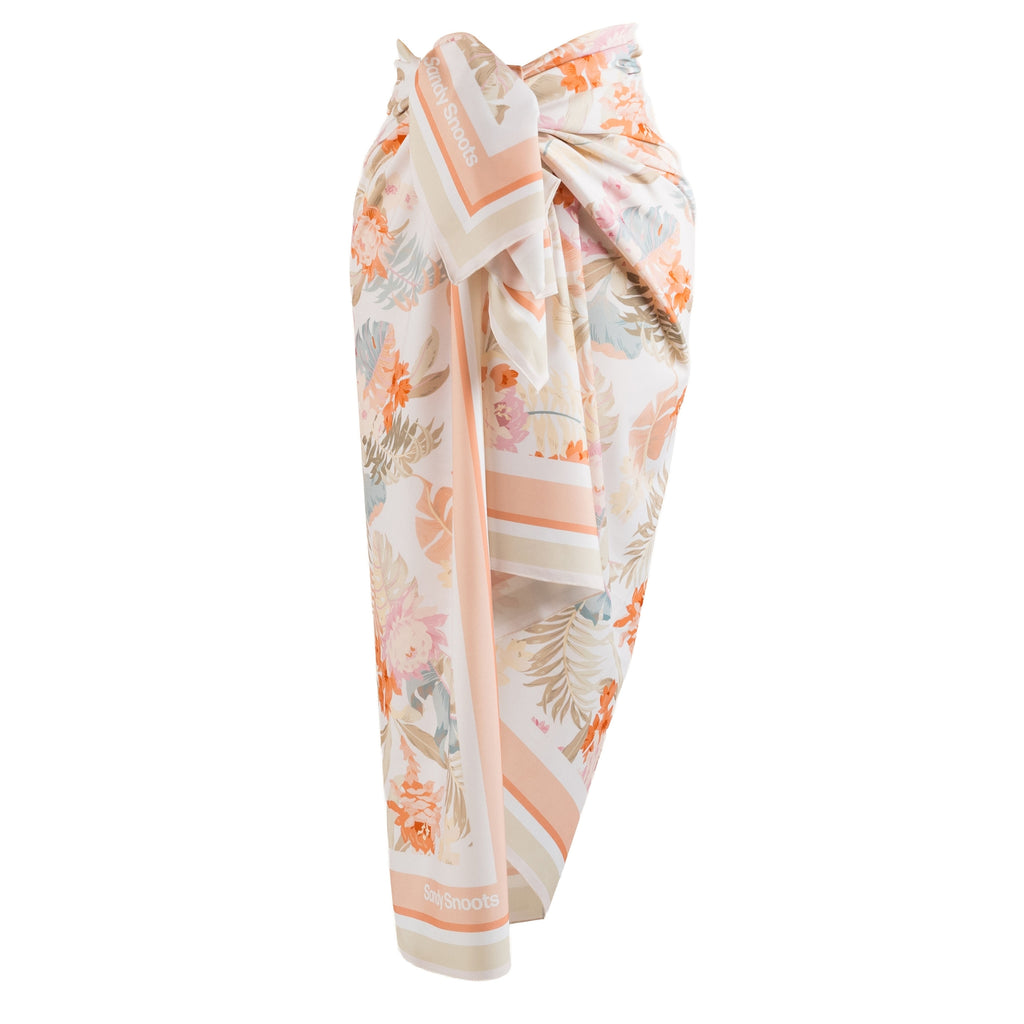 Sandy Snoots Pastel Tropical Women's Lycra UPF 50+ Sarong Australia
