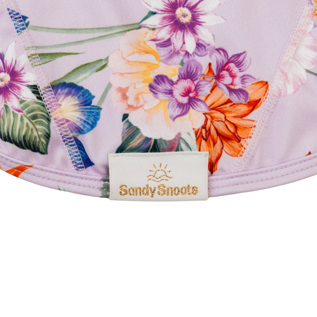 Purple Exotic Floral Sun Protective Dog Rashie Australia