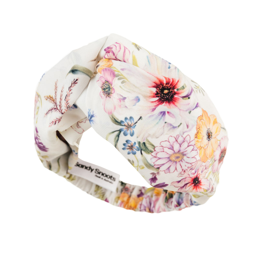 Colourful Floral Silk Dog Headband Australia