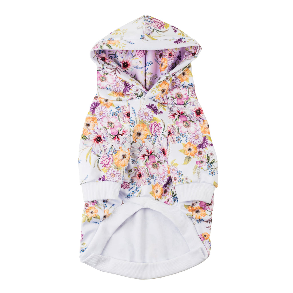Colourful floral print dog hoodie Australia