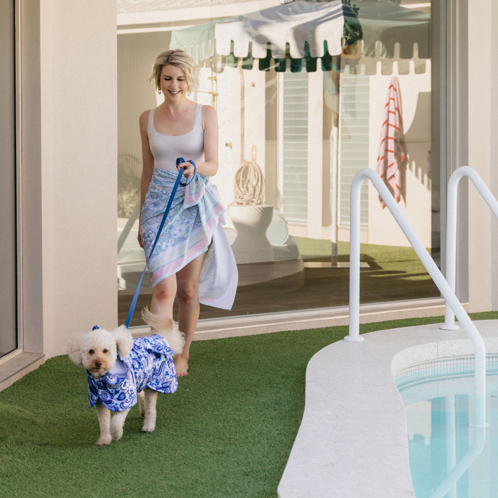 Oceanic Opulence Wearable Dog Poncho Drying Towel Australia