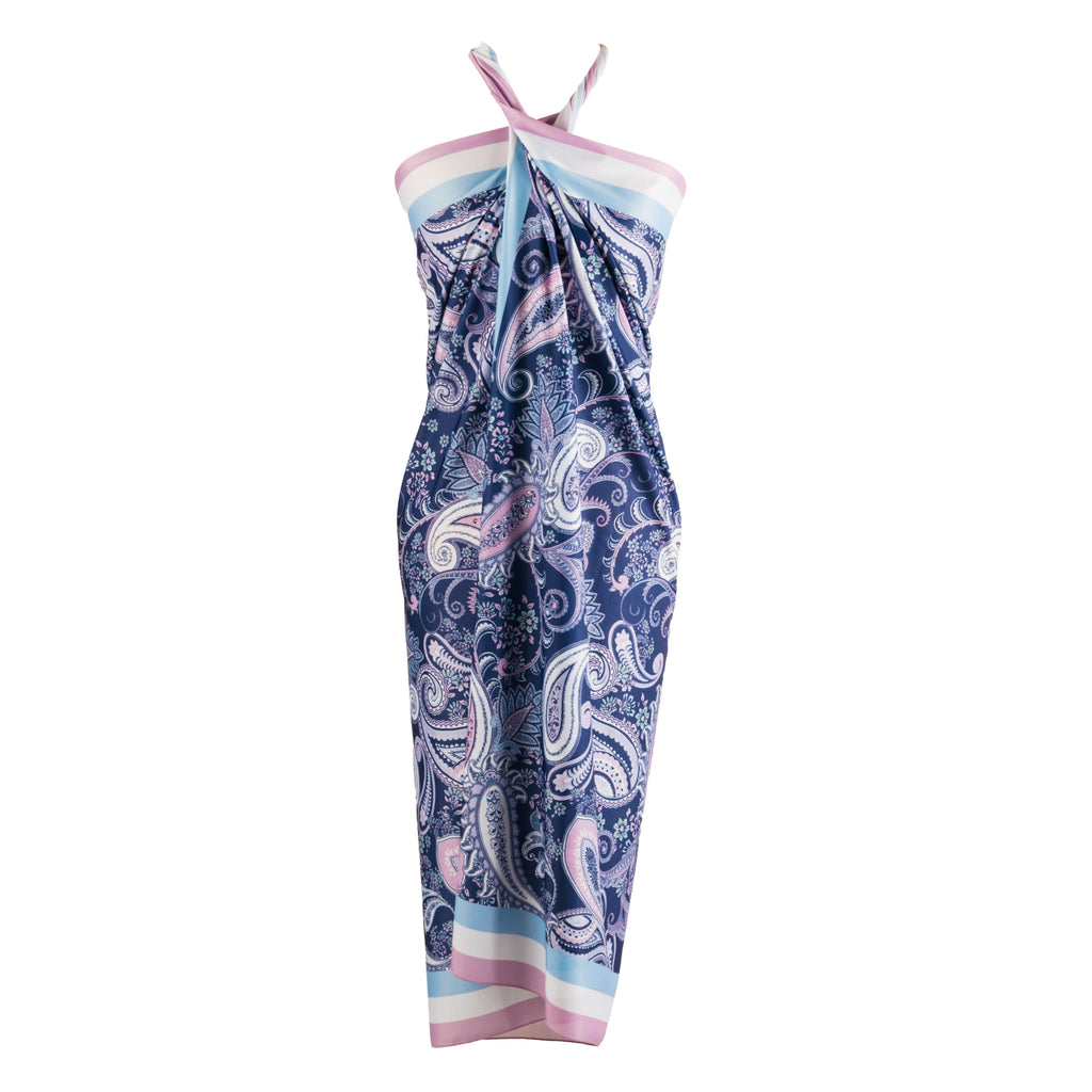 Purple Paisley Unisex Beach Sarong Australia
