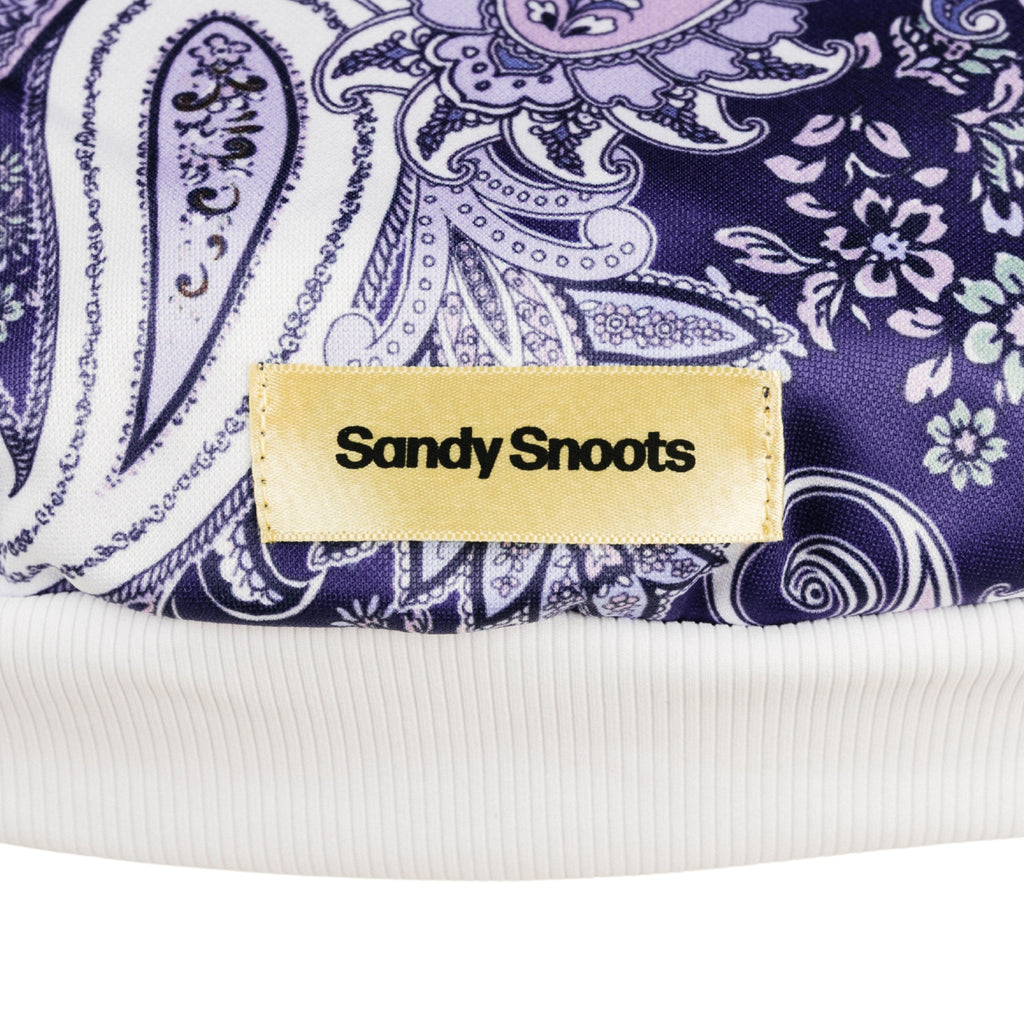 Purple Paisley Dog Polar Fleece Hoodie Australia