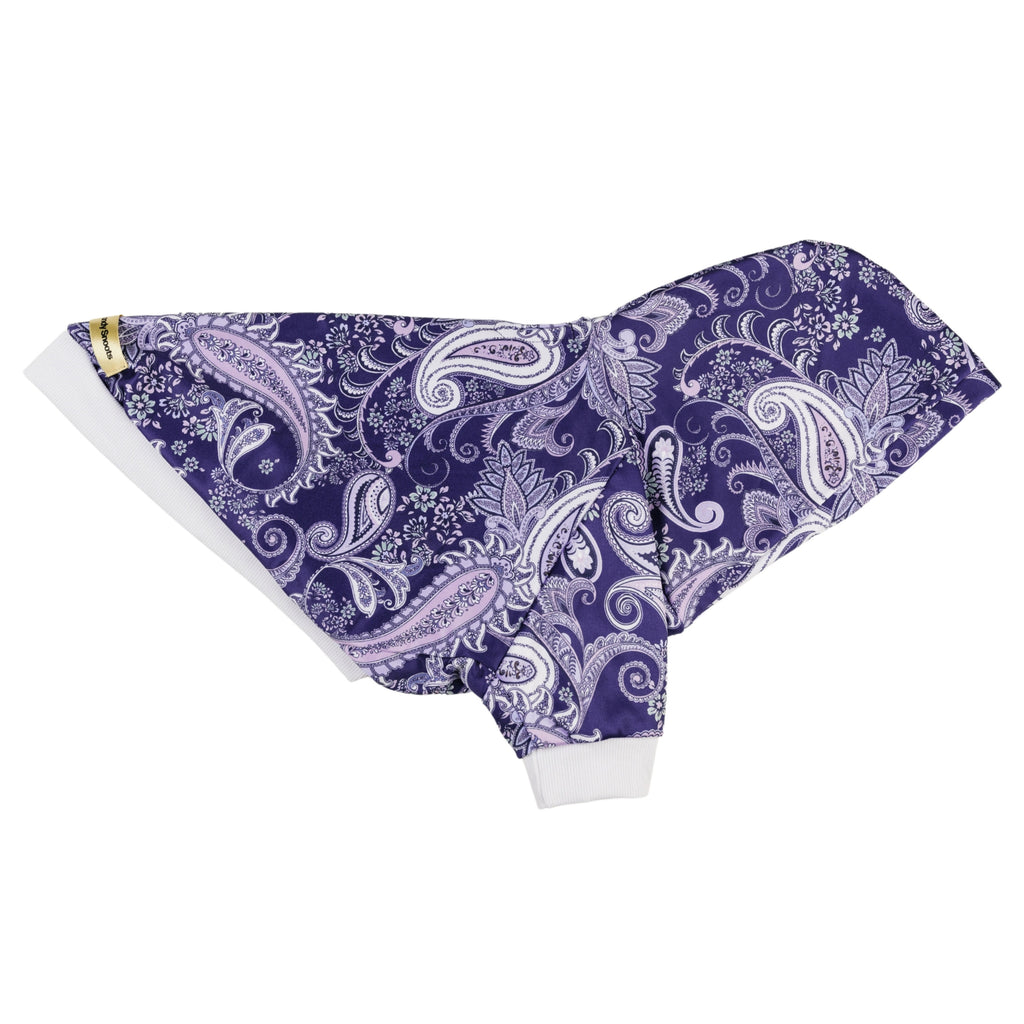 Purple Paisley Dog Polar Fleece Hoodie Australia