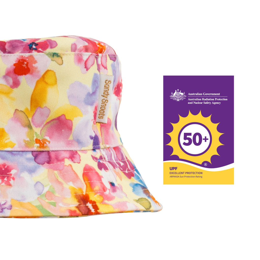 Colourful Floral UPF 50+ Women's Bucket Hat Australia