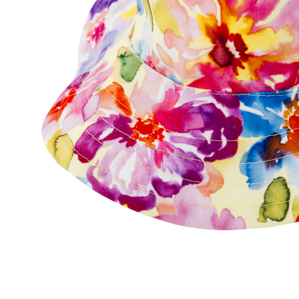 Yellow Floral Matching Human and Dog UPF 50+ Bucket Hats Australia