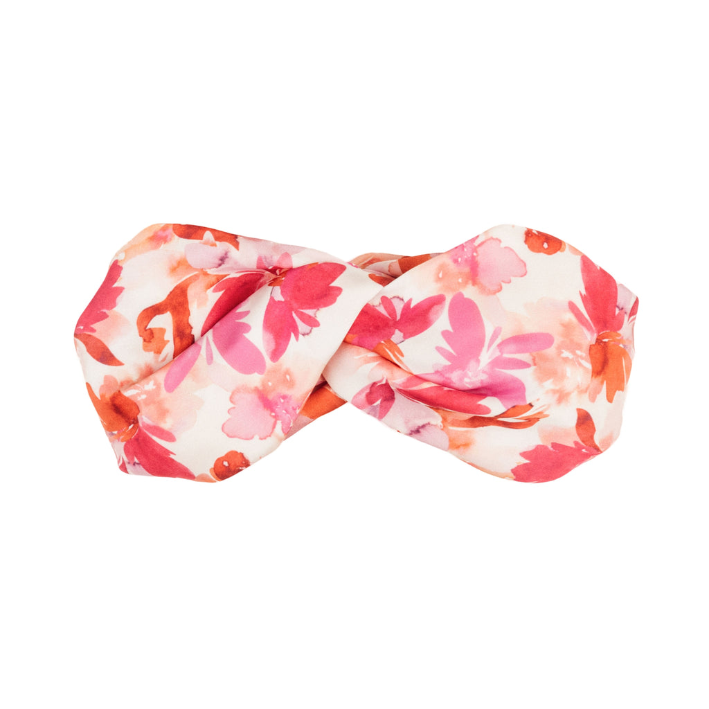 Pink and Orange Floral Silk Dog Headband Australia