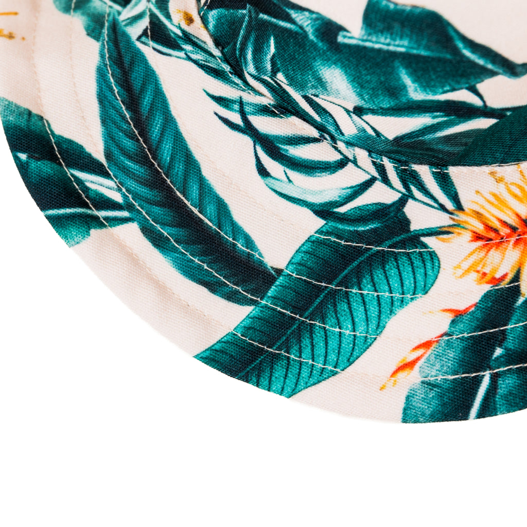 Tropical Green Leaf Matching Human and Dog UPF 50+ Bucket Hats Australia