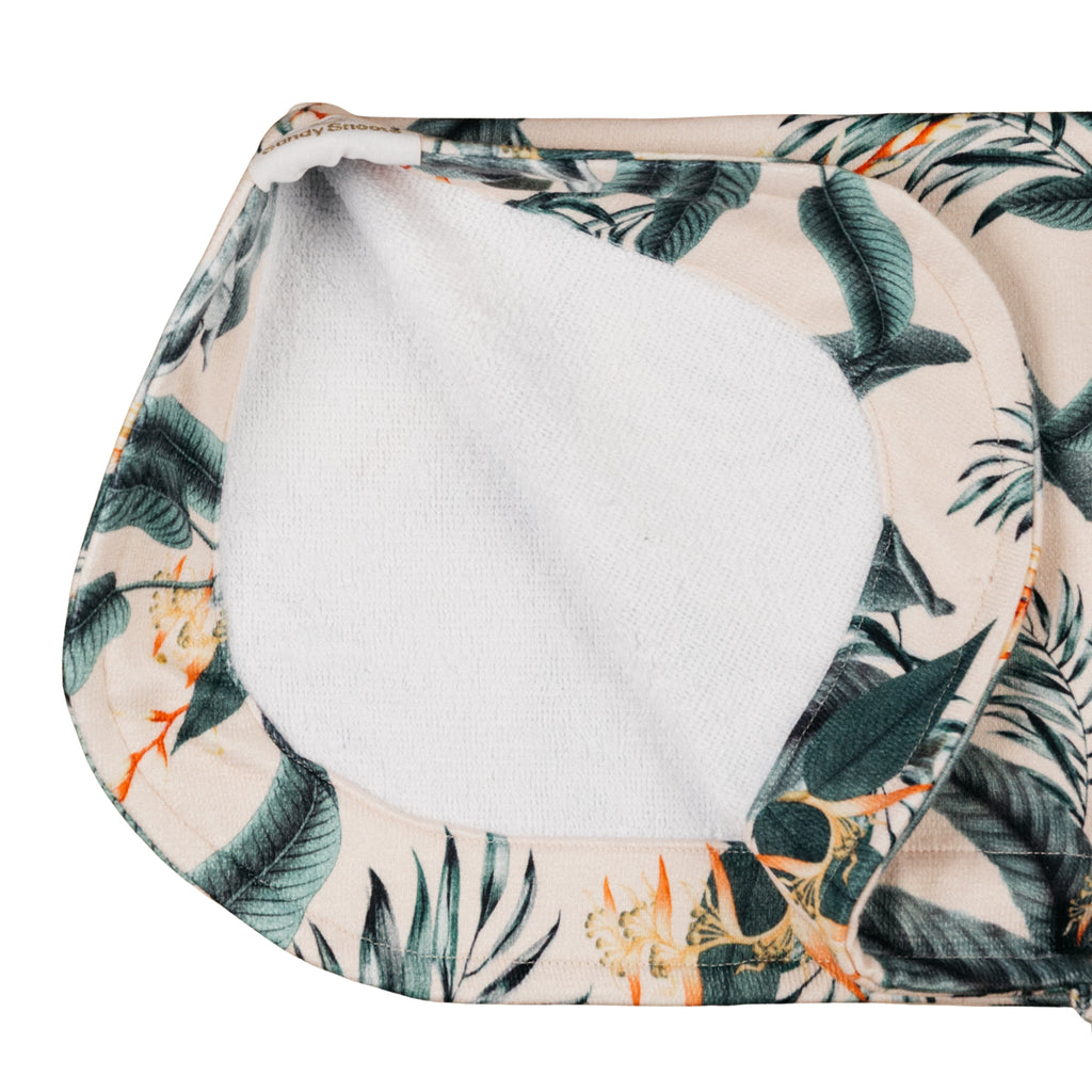 Tropical Green Leaves Wearable Dog Poncho Drying Towel Australia