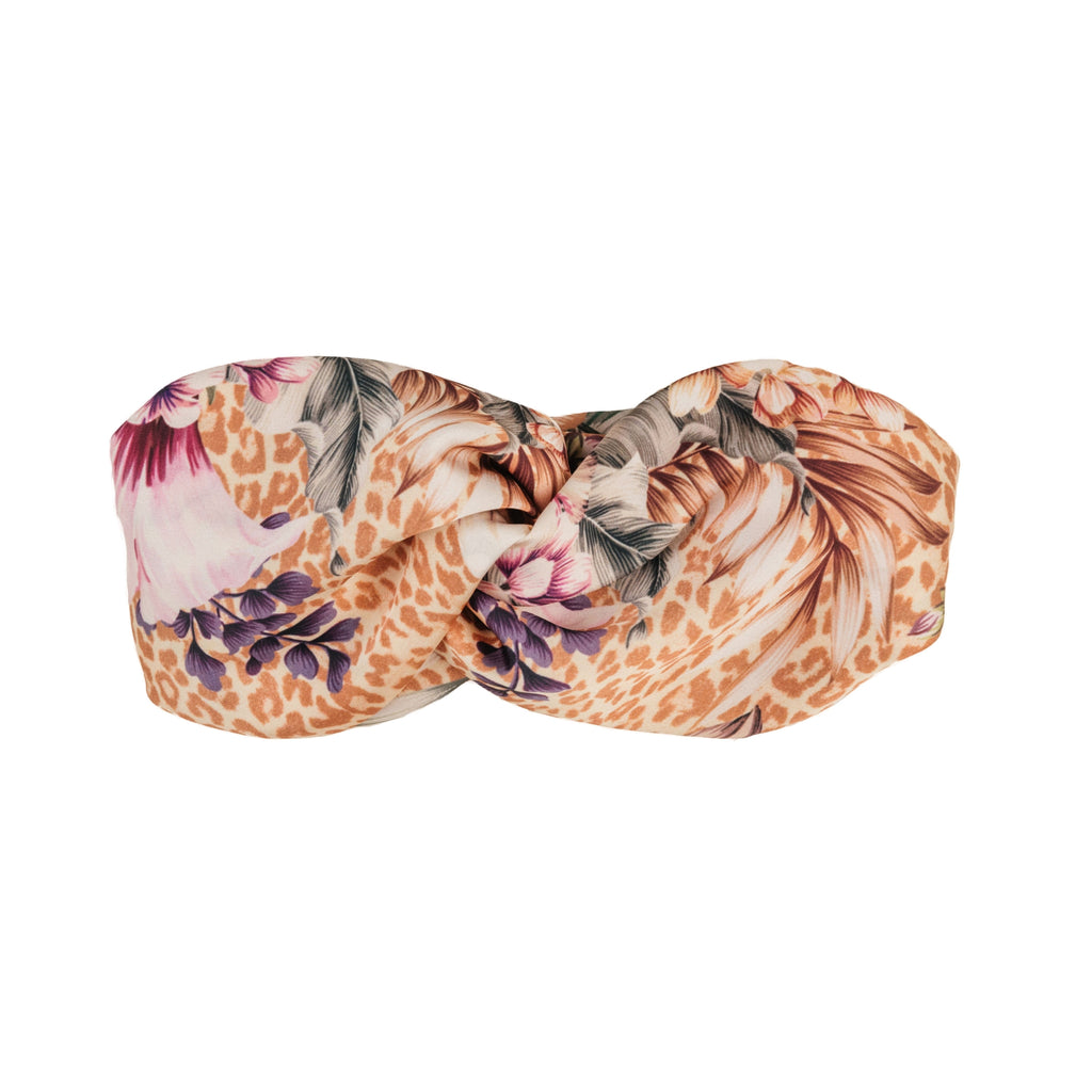 Floral Animal Print Silk Dog Headband Australia