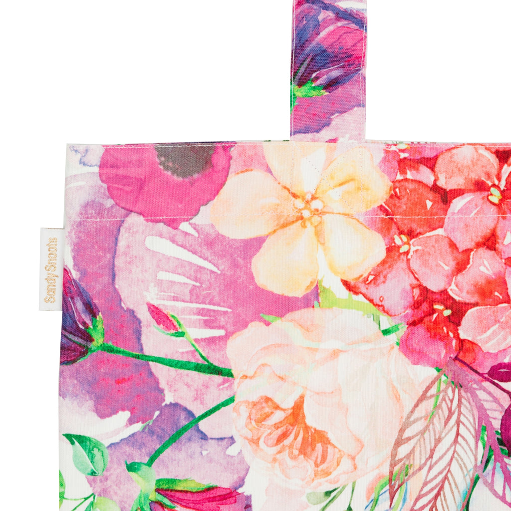 Colourful Floral Dog Beach Tote Canvas Bag Australia