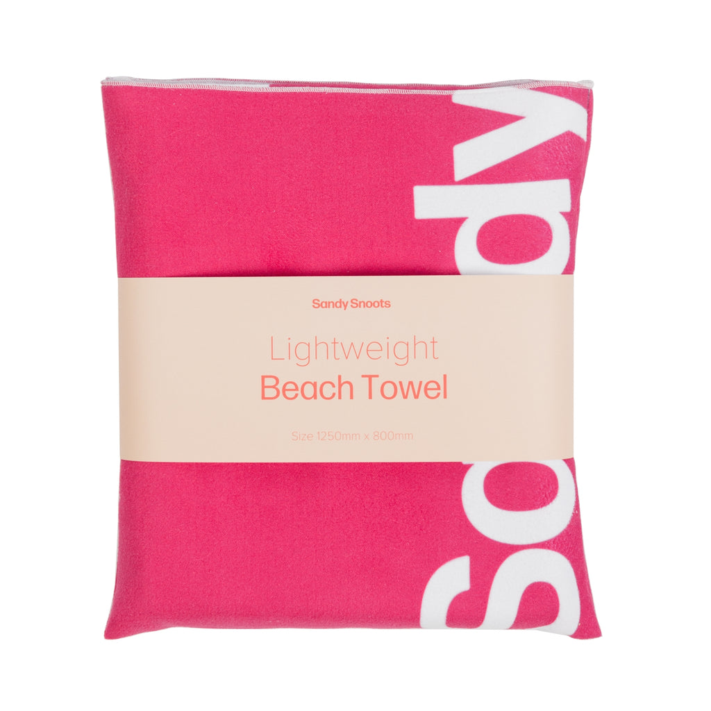 Lightweight Microfibre Pink Dog Travel Beach Towel Australia